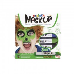 Maquillaje Mask Up verde, azul y negro