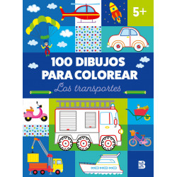 100 dibujos para colorear: los transportes