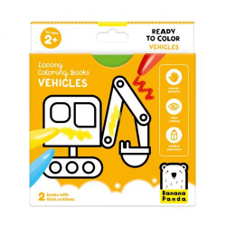 Banana Panda: libro colorear vehículos +2años