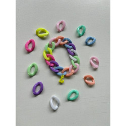 Pulsera eslabones de colores personalizable