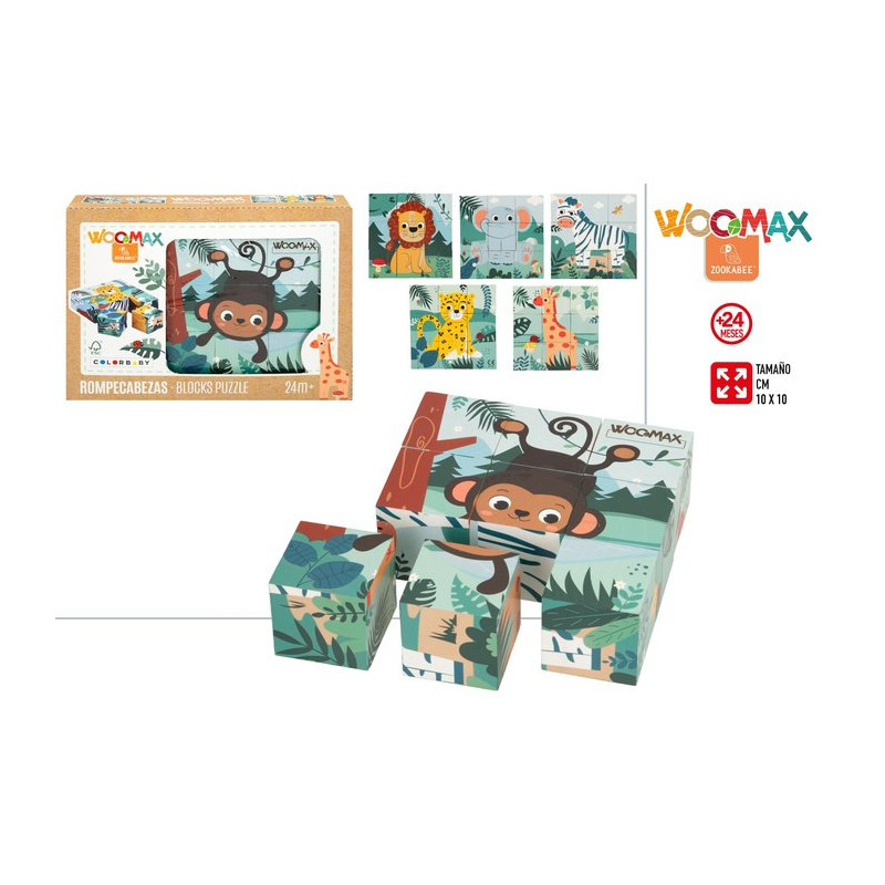 Puzzle cubos animales Color Baby