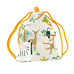 Mochila saco cuerdas impermeable jungle Miniland