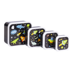 Set 4 cajas almuerzo galaxia A Little Lovely Company