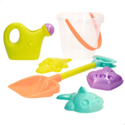 Set playa con cubo, regadera pala y moldes