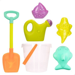 Set playa con cubo, regadera pala y moldes