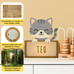 Lámpara Gato personalizable