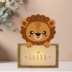 Lámpara león personalizable