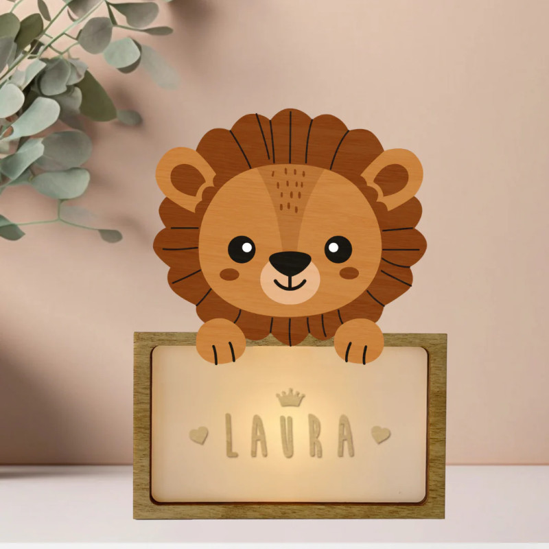Lámpara león personalizable Lámpara león personalizable