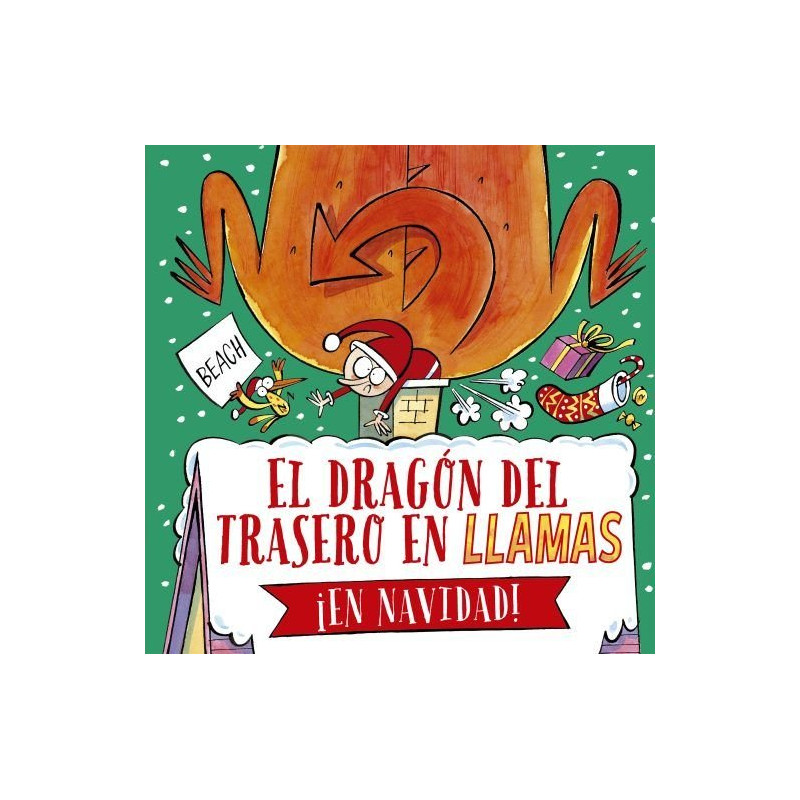 El dragón del trasero en llamas en Navidad El dragón del trasero en llamas en Navidad