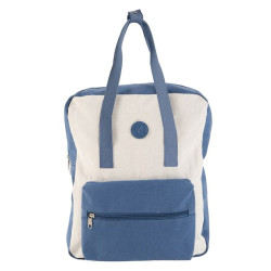 Mochila adulto bicolor azul/natural