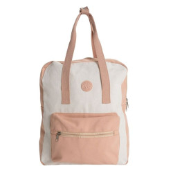 Mochila adulto bicolor rosa/natural