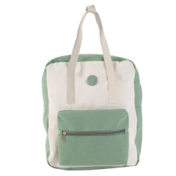 Mochila adulto bicolor verde/natural