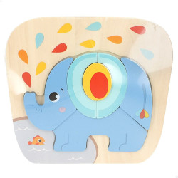 Puzzle madera elefante 18m