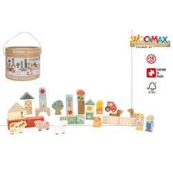 Set bloques de madera granja