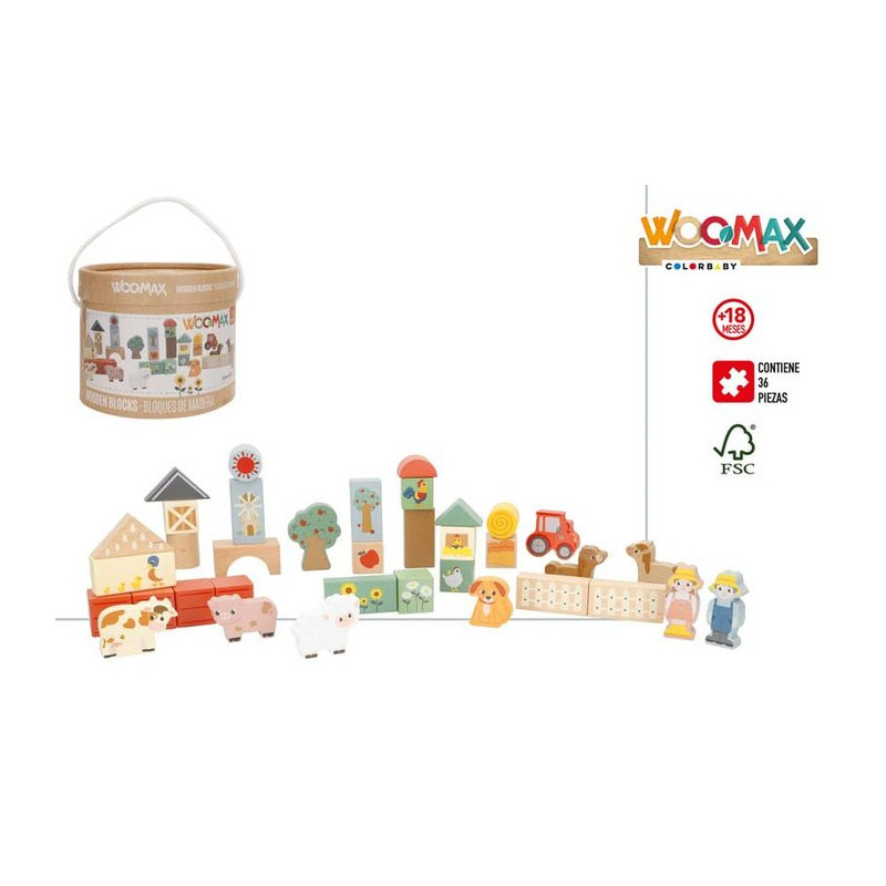 Set bloques de madera granja