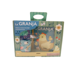 La granja. Libro y cubos de juego multisensorial