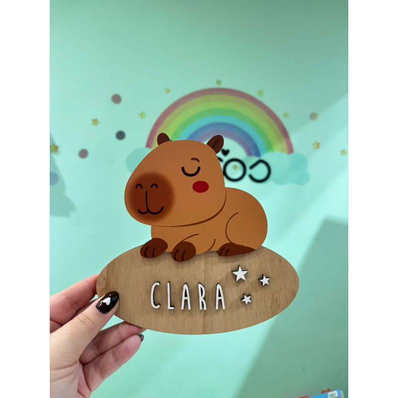 Placa personalizada capibara