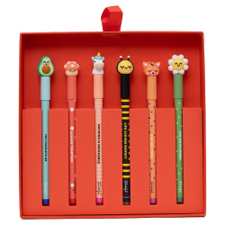 Set 6 boligrafos borrables Mr Wonderful