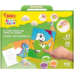 Kit pinta con arena de colores dinosaurios