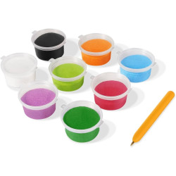 Kit pinta con arena de colores dinosaurios