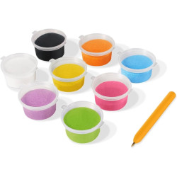 Kit pinta con arena de colores unicornios