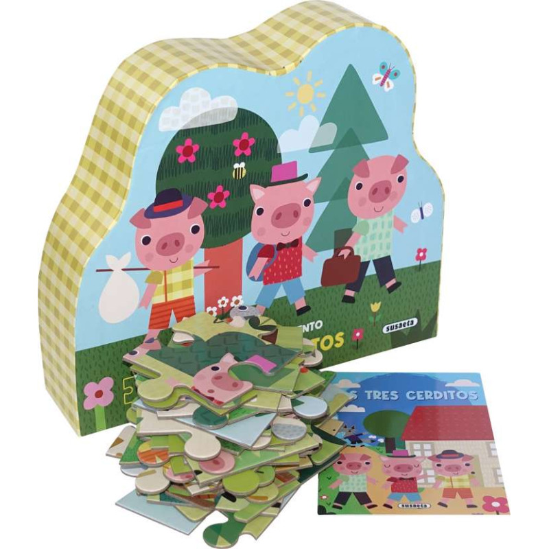 Los tres cerditos. Puzzle y libro