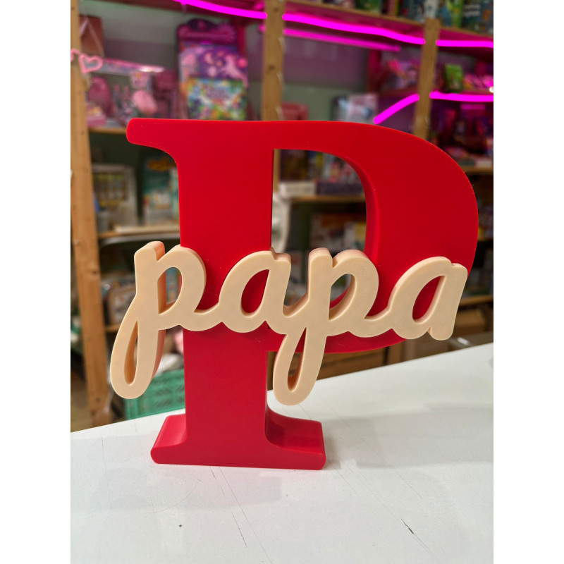 P de papá en 3D