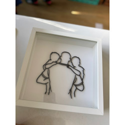 Cuadro silueta familia