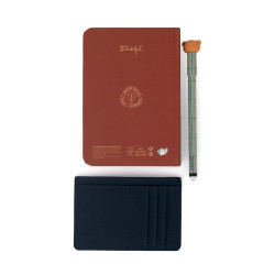 Kit papá libreta A6 + tarjetero + boli borrable Bo-Bo Oso