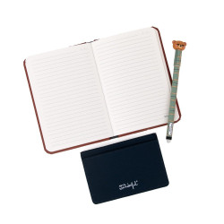 Kit papá libreta A6 + tarjetero + boli borrable Bo-Bo Oso