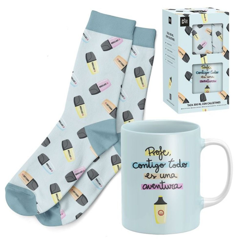 Pack calcetines y taza profe contigo