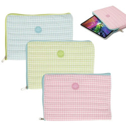 Funda libro o tablet vichy pastel