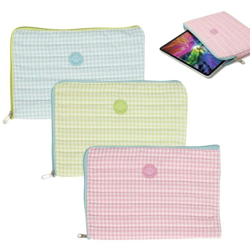 Funda libro o tablet vichy pastel
