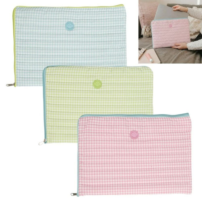 Funda portátil vichy pastel