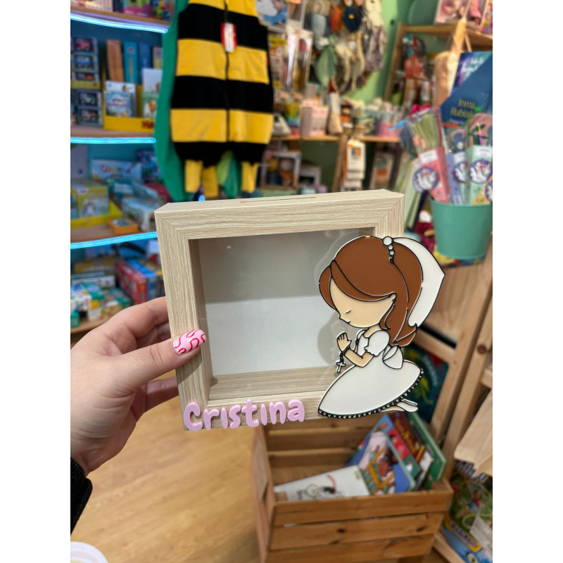 Hucha niña comunión con nombre
