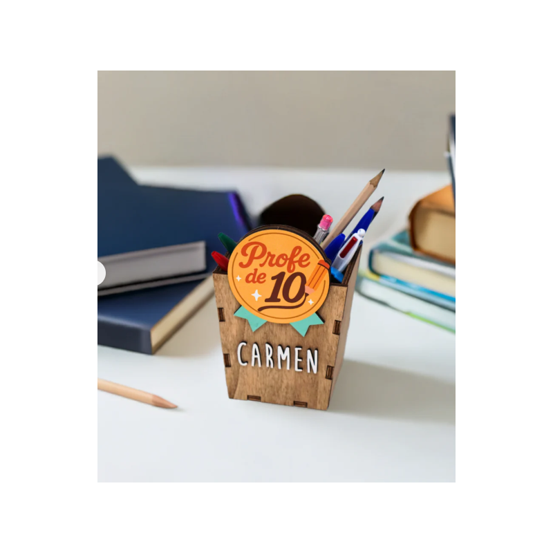 Portalápices "profe de 10"