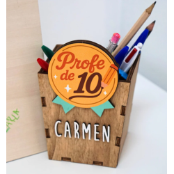 Portalápices "profe de 10"