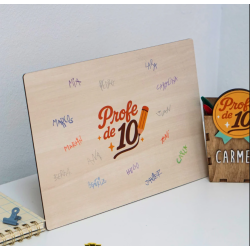 Tarjeta dedicatorias “Profe de 10”