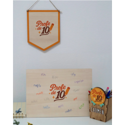 Tarjeta dedicatorias “Profe de 10”