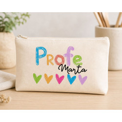 Neceser corazones profe personalizable