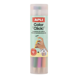 Estuche 12 portaminas color APLI