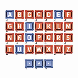 Mini magnex Apli letras 66 pz